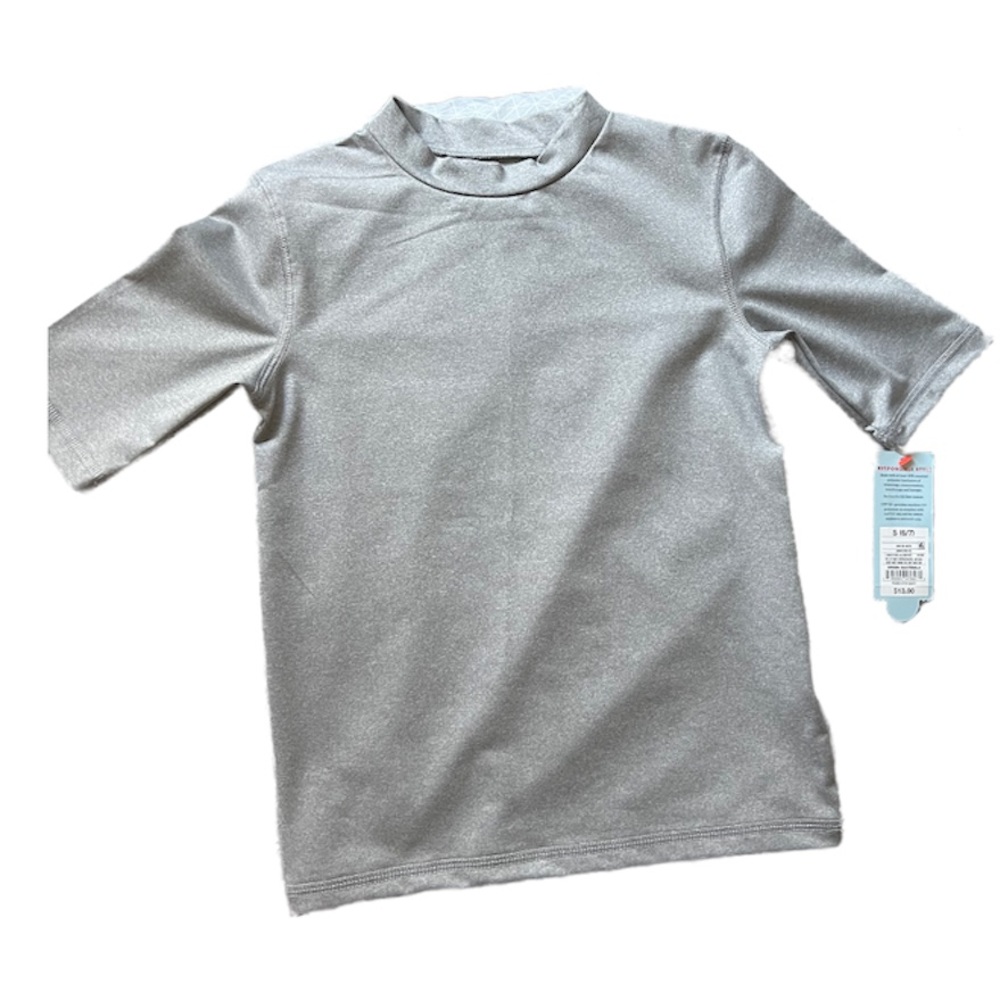 Gray Boys Swim Shirt/Rash Guard